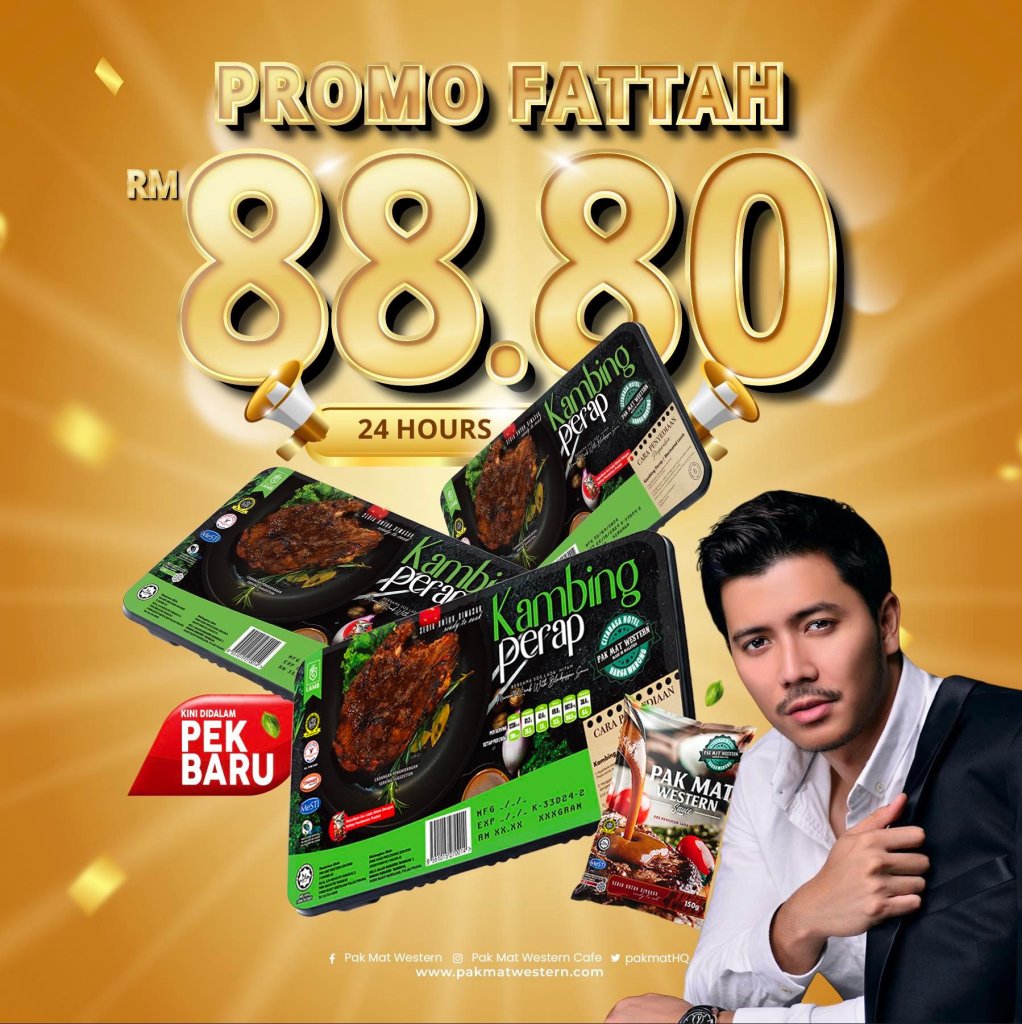 Produk sejuk beku kambing perap Pak Mat Western